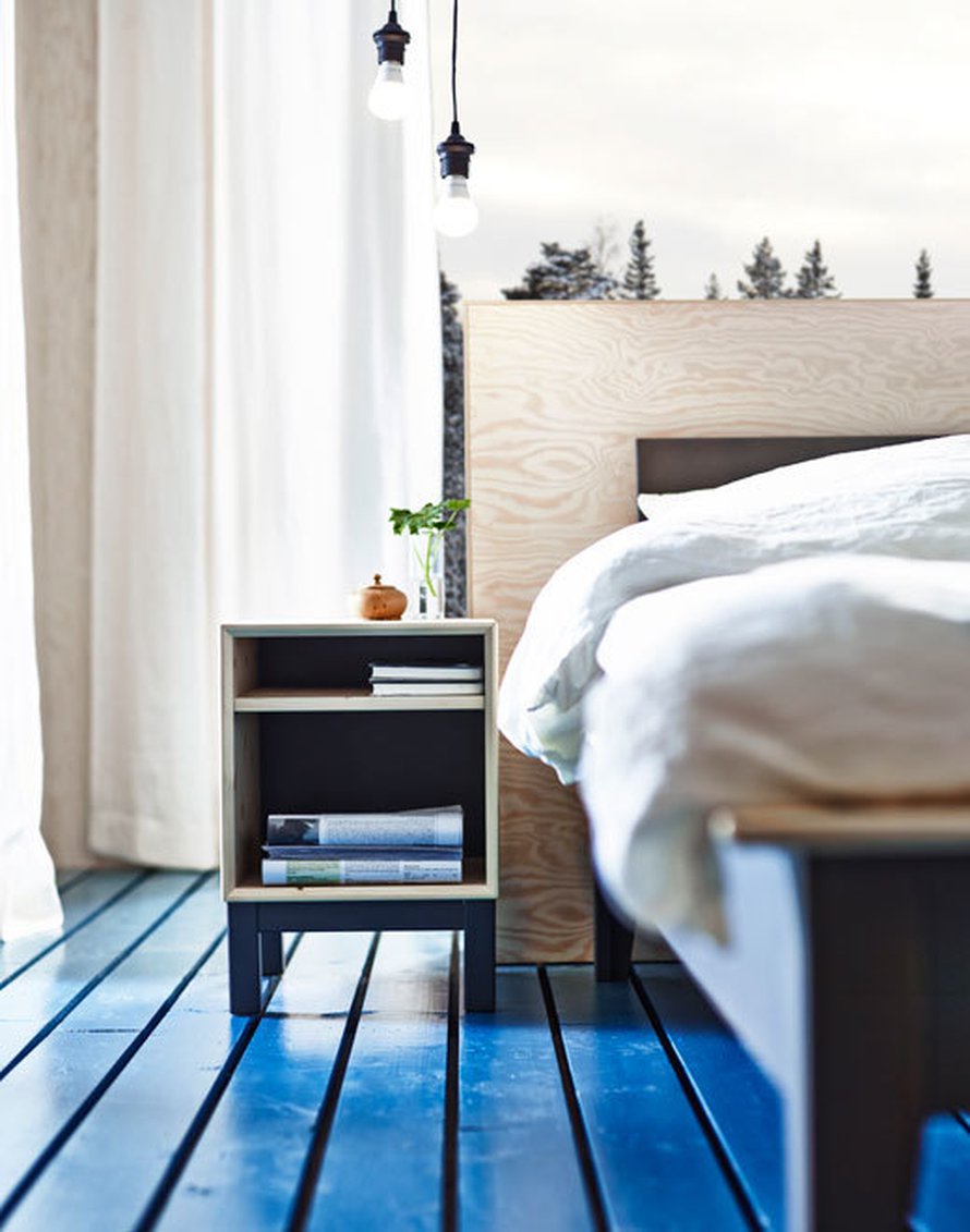 <p><p>Uskaltaisitko maalata lattian siniseksi? Kuva: Ikea</p></p>