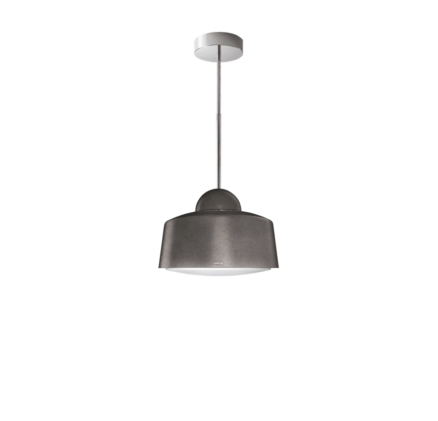 Savon Loiste-liesituuletin on myös valaisin ja sopii tyyliltään moderniin tai perinteiseen keittiöön, 2 064 e, Ø 50 cm, savo.fi.