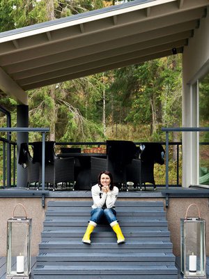 <p><p>Hiihtokuningattaren unelma: kotiovelta on vain 20 metrin matka ladulle. </p></p>