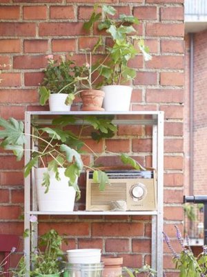 <p><p>Parvekkeen päätyseinä kannattaa ottaa hyötykäyttöön. Tälle parvekkeelle mahtuisi 2  Hyllis-hyllyä, 60 x 140 cm, vierekkäin. Kuva Ikea </p></p>