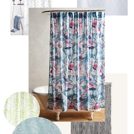 Suihkuverho, kylpyhuone, suihku, wc