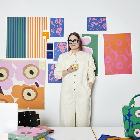 Emmakaisa Kirves on työskennellyt Marimekossa eri tehtävissä vuodesta 2011. "Tämä on työpaikka, jota havittelin."