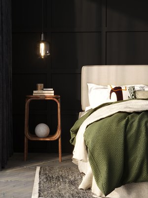 Milieun Midnight Black -sävyä voi käyttää aksenttivärinä, mutta pehmeä musta toimii myös isoilla pinnoilla.