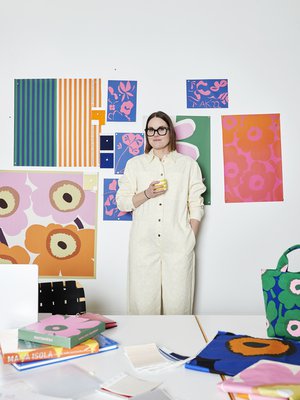 Emmakaisa Kirves on työskennellyt Marimekossa eri tehtävissä vuodesta 2011. "Tämä on työpaikka, jota havittelin."